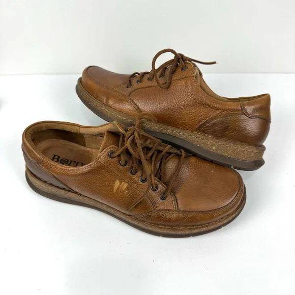 Born Shoes Born Mens Sz Bronson Saddle Brown Full Grain